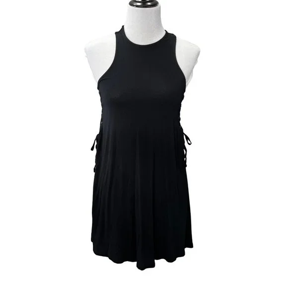 American Eagle Outfitters Soft & Sexy Dress XXS Black Lace Up Sides Sleeveless American Eagle Outfitters Soft & Sexy Dress XXS Black Lace Up Sides Sleeveless
